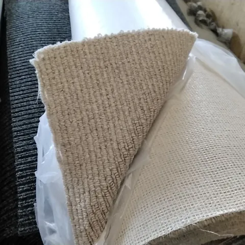 ROLL OF QUALITY NATURAL ORIGINS RIB HARDWICK CARPET // APPROX SIZE: 4 X 9.3m