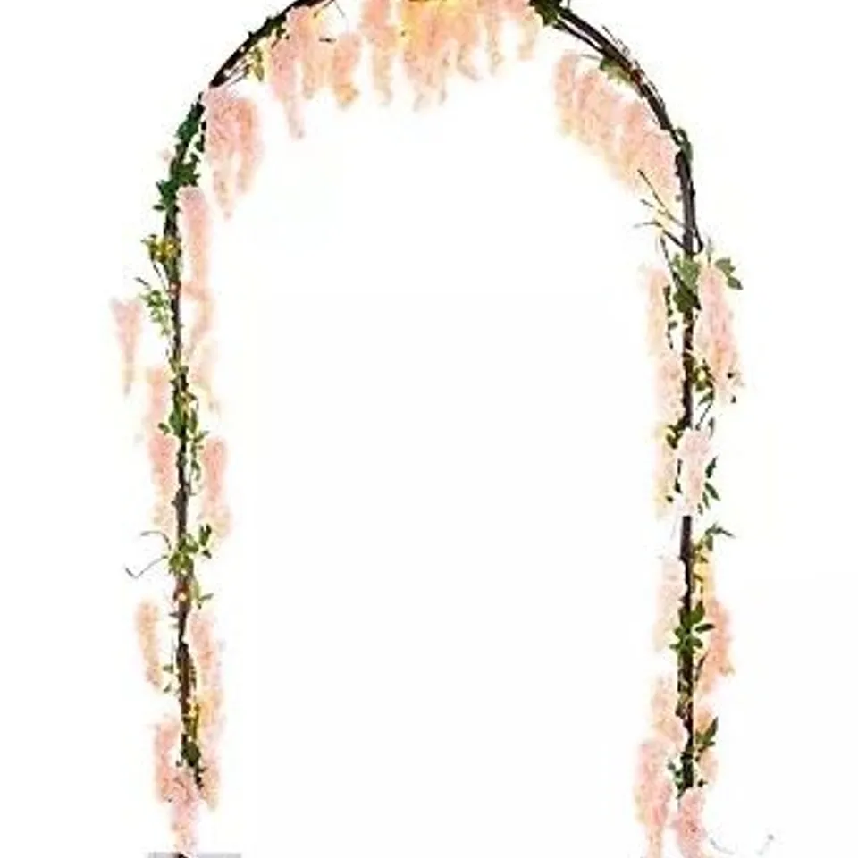 OUTLET GARDEN REFLECTIONS PRE-LIT FAUX WISTERIA ARCH PURPLE