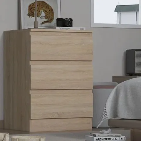 BOXED FRANCINE 3 DRAWER CHEST 9F DRAWERS SONOMA OAK