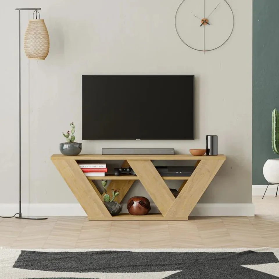 BOXED PIPRALLA MODERN TV STAND - CARRERA