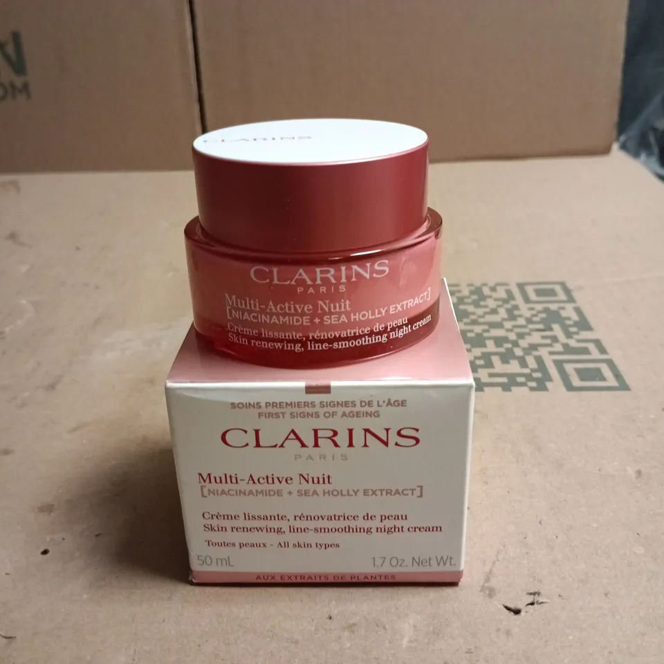 CLARINS PARIS MULTI-ACTIVE NUIT NIGHT CREAM - NIACINAMIDE + SEA HOLLY EXTRACT, 50 ML