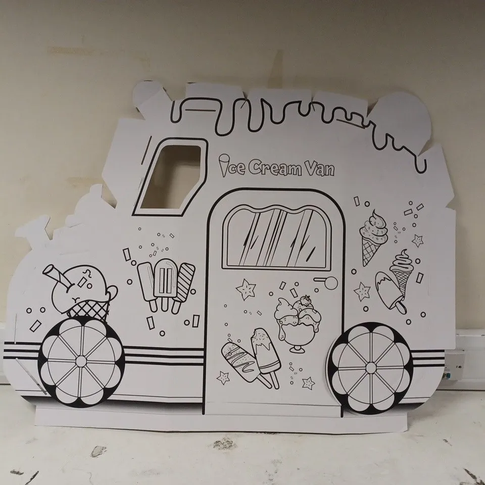 BOXED HOBBY CRAFT COLOUR IN CARDBOARD ICE CREAM VAN. 