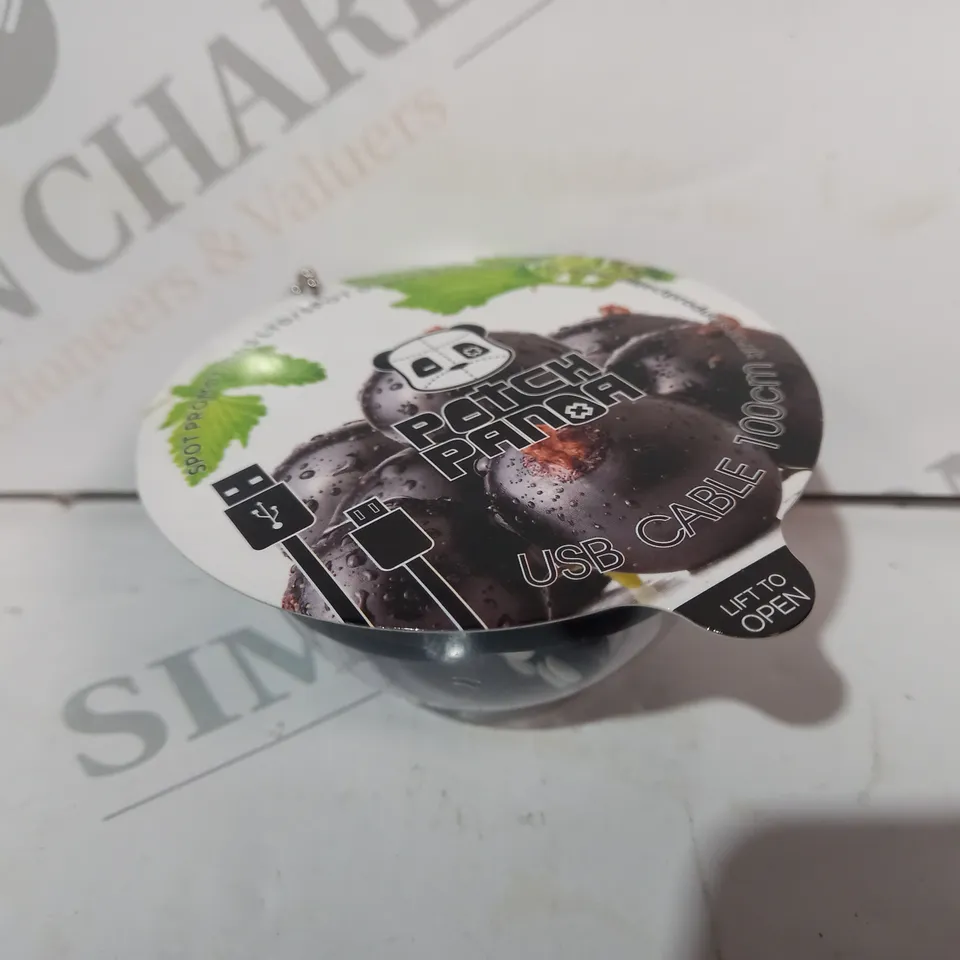 BOX OF APPROXIMATELY 200 PATCH PANDA USB CABLES IN BLACK