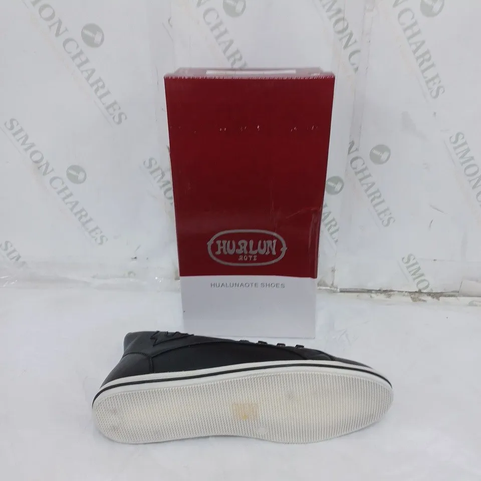 LARGE BOX OF APPROXIMATELY 10 BOXED HURLON LACED HIGH TRAINER IN VARIOUS SIZES AND COLOURS 
