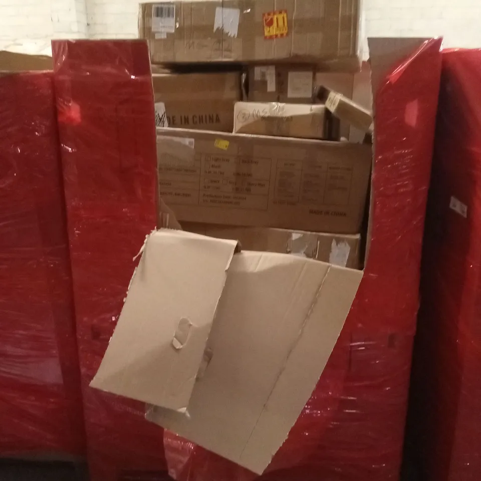 PALLET OF ASSORTED HOUSEHOLD GOODS AND PRODUCTS TO INCLUDE; SAFETY GATE, COLD PRESS SLOW JUICER, PC AIR COOLER ETC