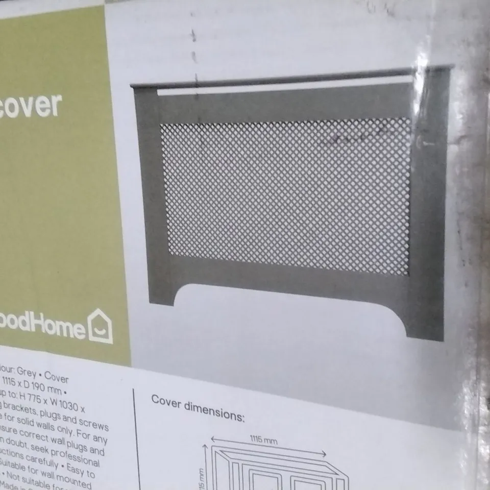 BOXED MAYFAIR RADIATOR COVER GREY MEDIUM