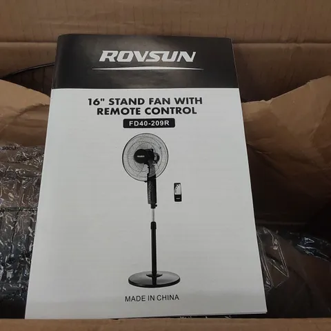 BOXED ROVSUN 16"STAND FAN WITH REMOTE CONTROL 