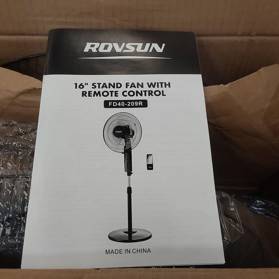 BOXED ROVSUN 16"STAND FAN WITH REMOTE CONTROL 