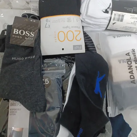 BOX OF ASSORTED SOCKS AND UNDERWARE