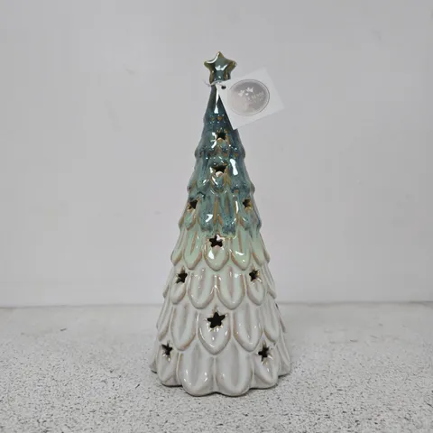 HEAVEN SENDS 25 CM LIGHT UP OMBRE CERAMIC CHRISTMAS TREE