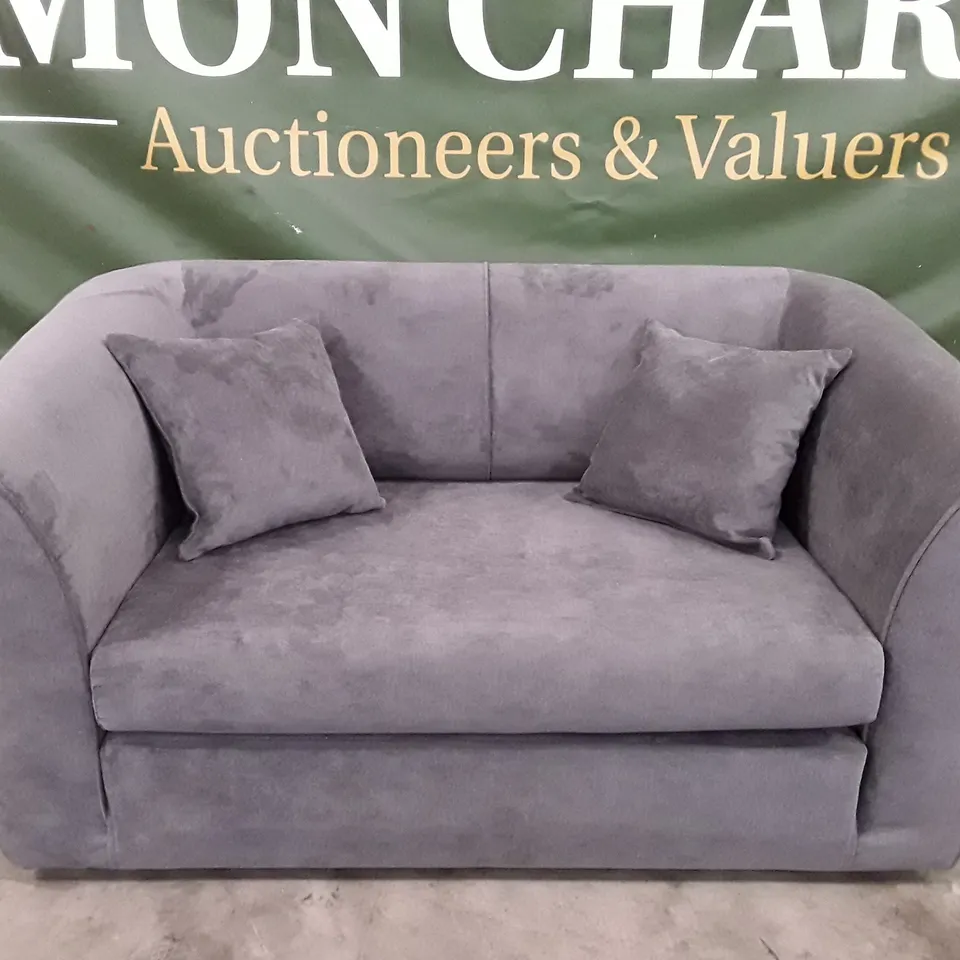 QUALITY DESIGNER LOVESEAT SOFA - GREY FABRIC