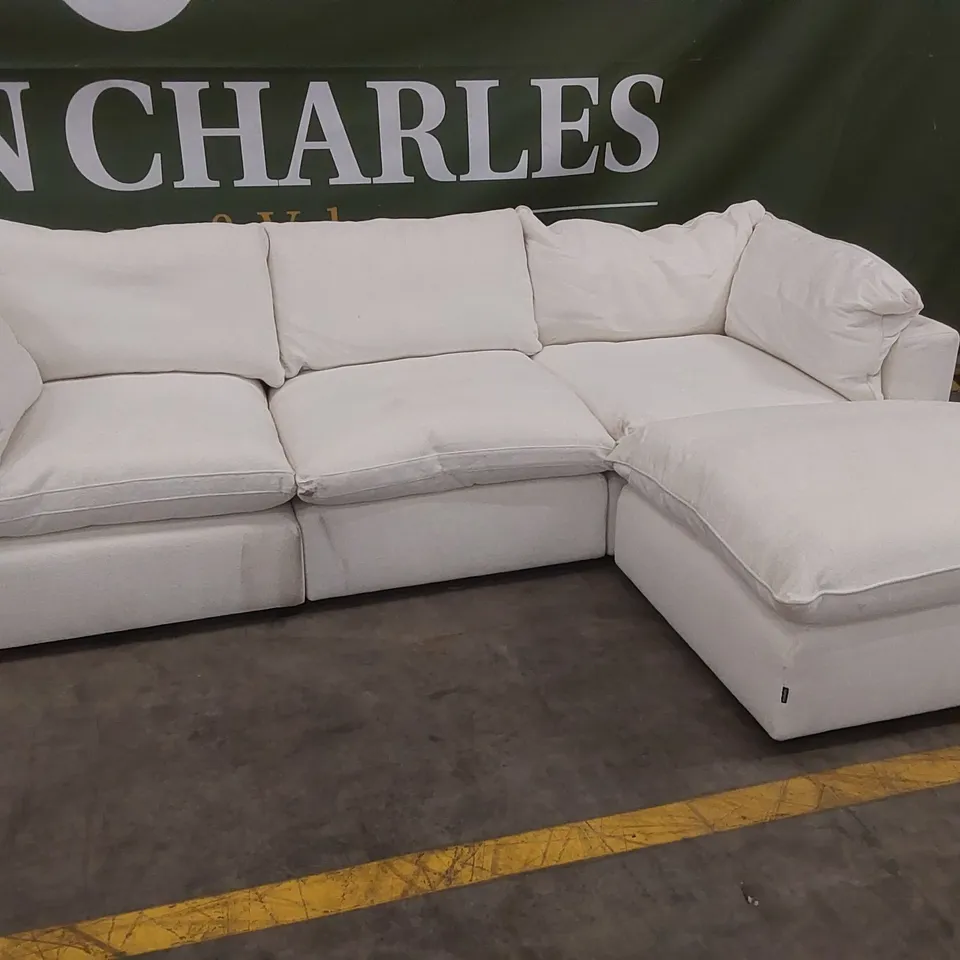 QUALITY DESIGNER MODSOFA FABRIC UPHOLSTERED CORNER SOFA