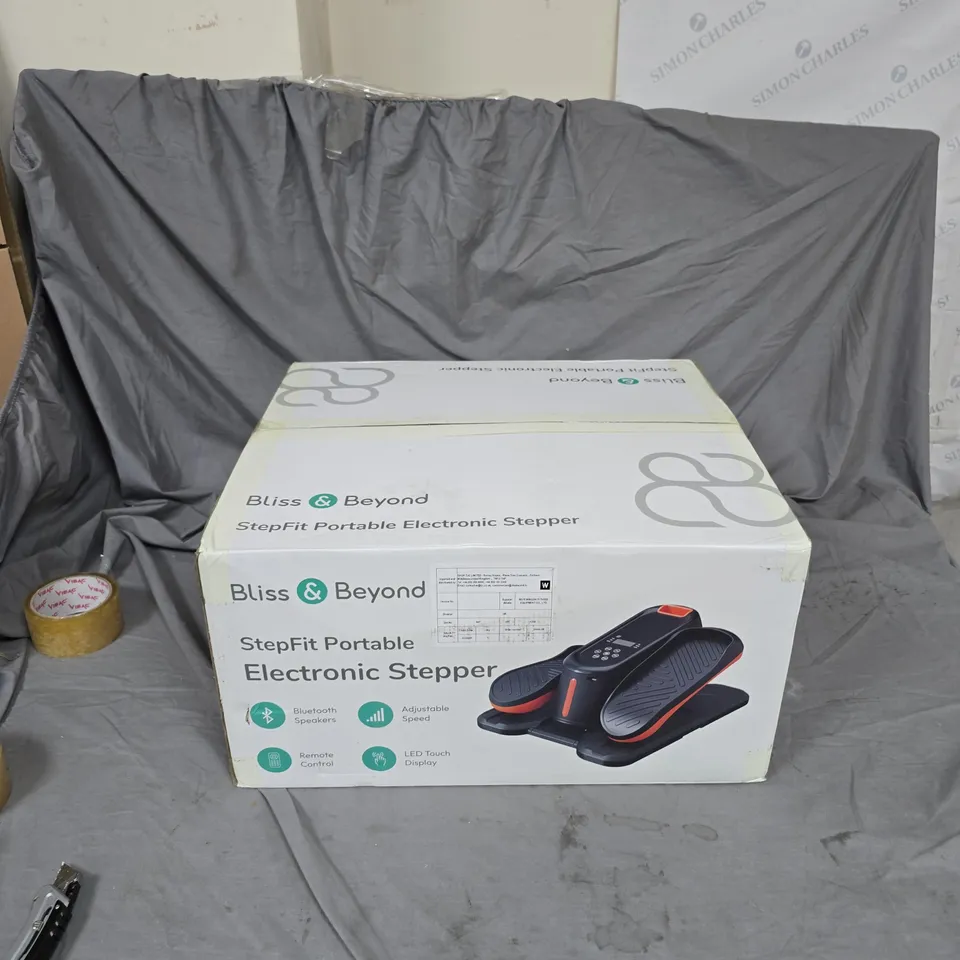 BLISS & BEYOND STEPFIT PORTABLE ELECTRONIC STEPPER – BOXED