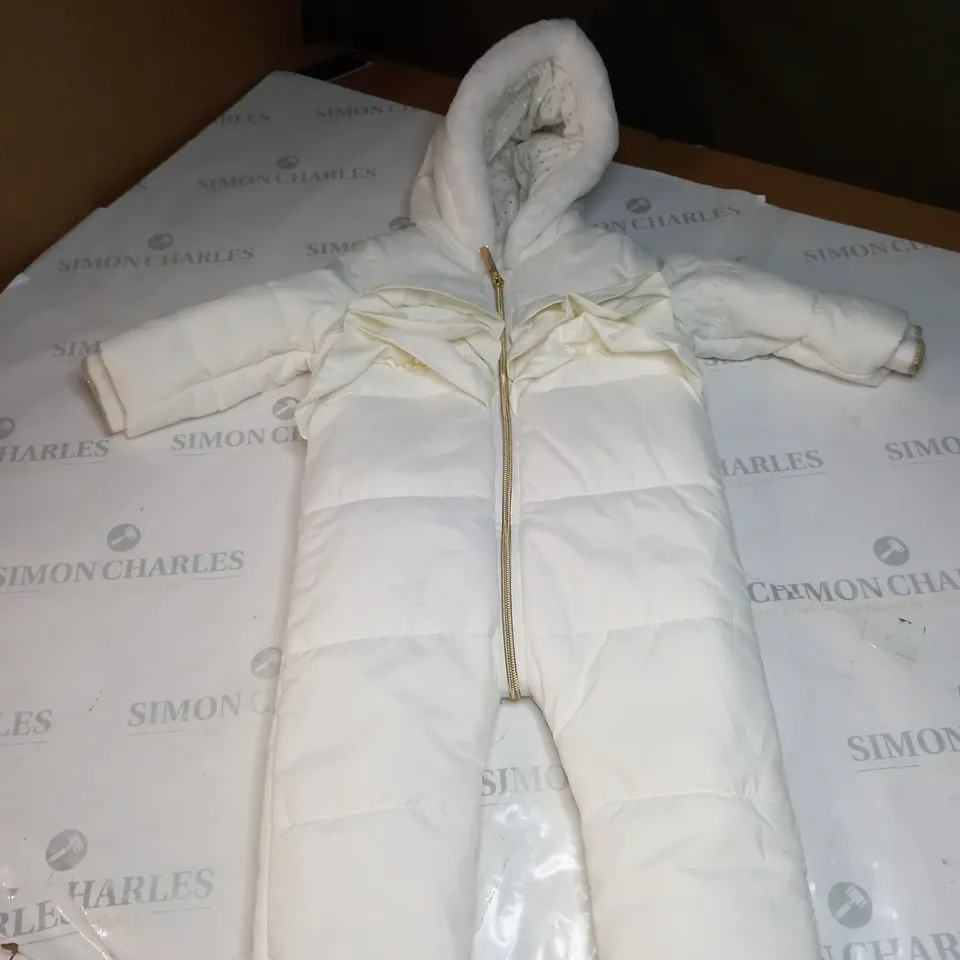 BABY ALL IN ONE SNOWSUIT WITH FAUX FUR HOOD SIZE UNSPECIFIED