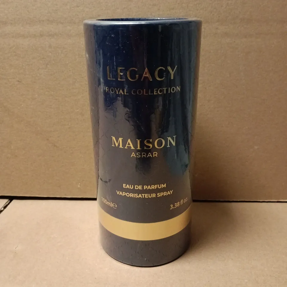 BOXED AND SEALED LEGACY ROYAL COLLECTION MAISON ASRAR EAU DE PARFUM 100ML