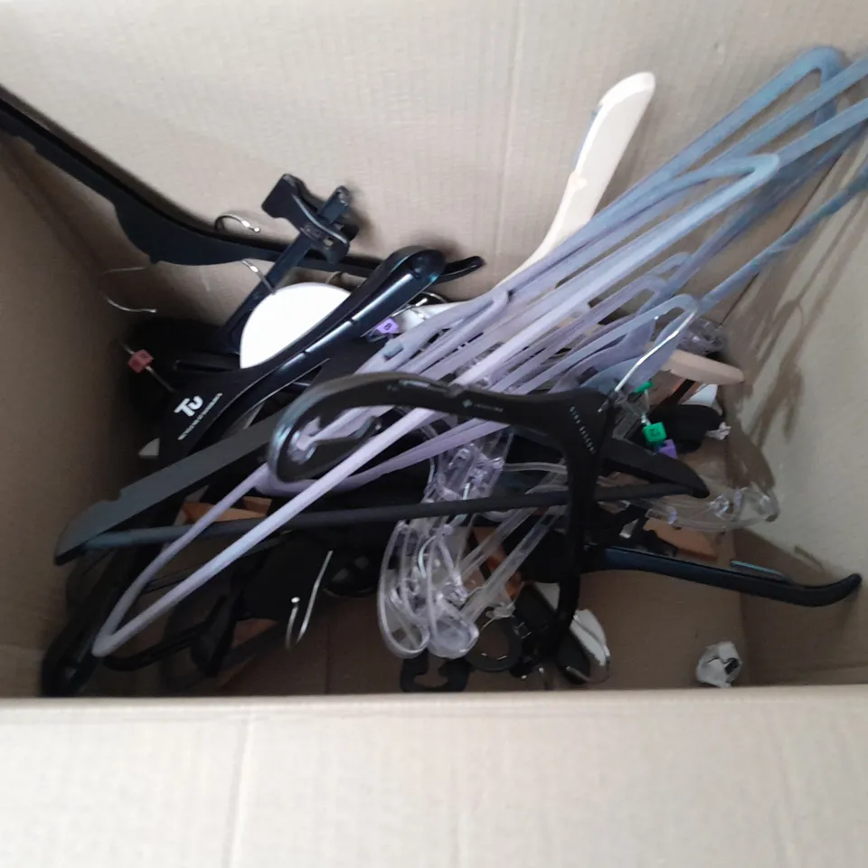 LOT OF ASSORTED CLOTHES HANGERS 