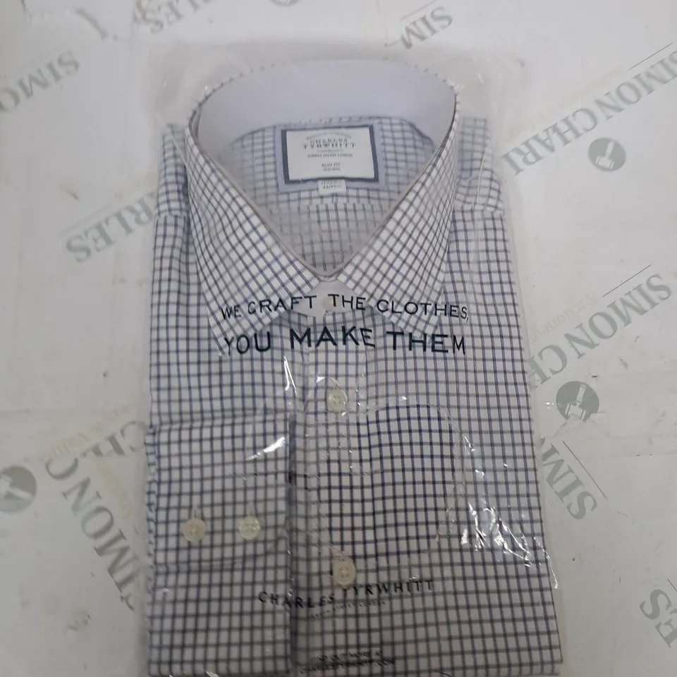 BAGGED CHARLES TYRWHITT SLIM FIT BUTTON SHIRT SIZE UNSPECIFIED