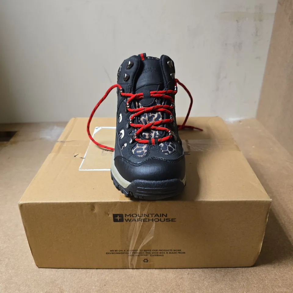 MOUNTAIN WAREHOUSE ADVENTURER WOMEN'S WATERPROOF PRINTED WALKING BOOT – BLACK, UK 4.5