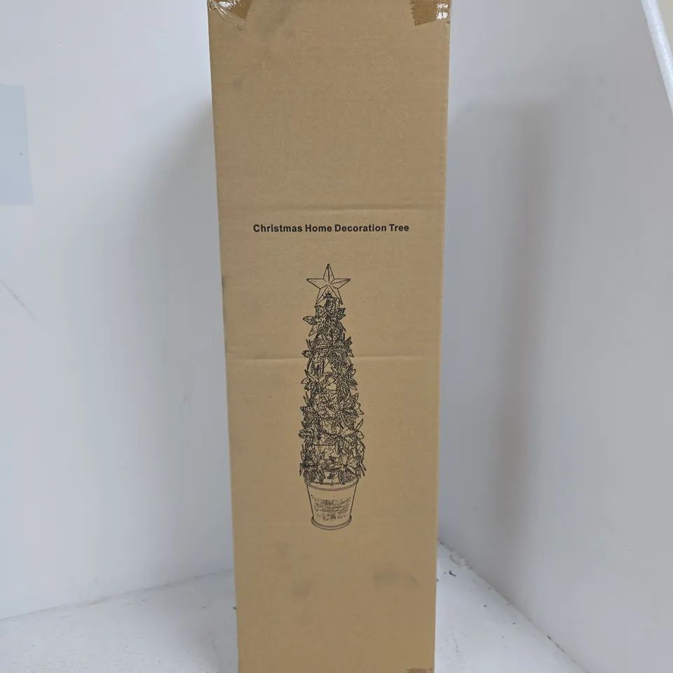 boxed christmas home decoration tree in red