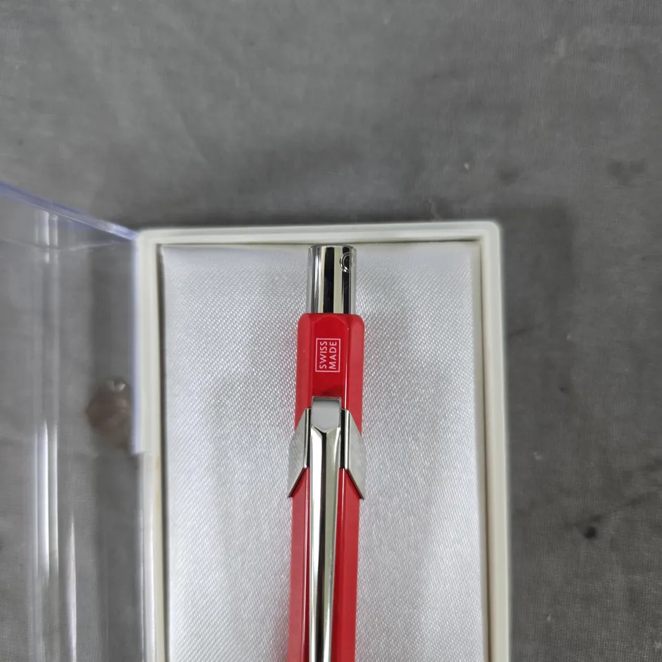 RED SWISS-MADE PEN IN PRESENTATION BOX