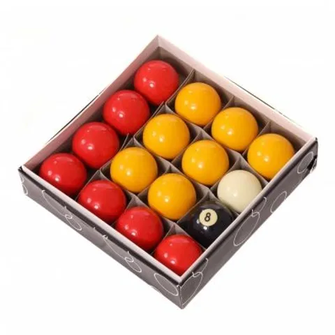 UNBOXED OYPLA FULL SIZE UK REGULATION 16 RED AND YELLOW POOL BALL SET 