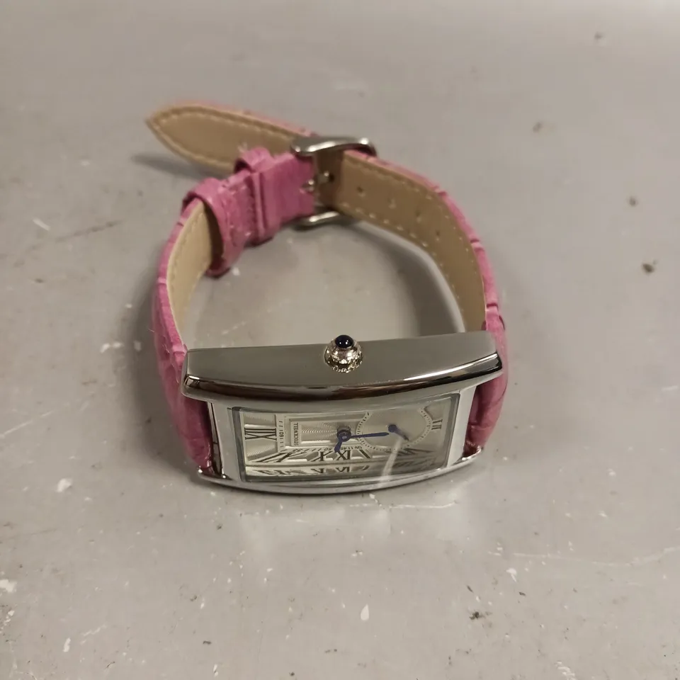 LADIES STOCKWELL WATCH – TEXTURED DIAL WITH SUB DIAL MINUTE HAND – LEATHER STRAP