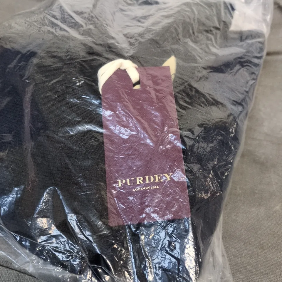 PURDEY LADIES ARGYLE CREW KNIT JUMPER MOSS, SIZE 16 BAGGED