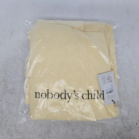 BAGGED NOBODY'S CHILD PETITE AMIE HALTER NECK MIDI DRESS IN BUTTER YELLOW SIZE UK 10