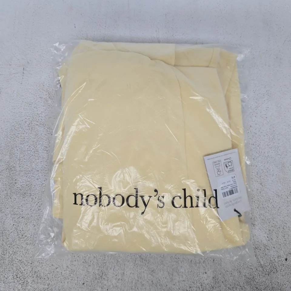 BAGGED NOBODY'S CHILD PETITE AMIE HALTER NECK MIDI DRESS IN BUTTER YELLOW SIZE UK 10