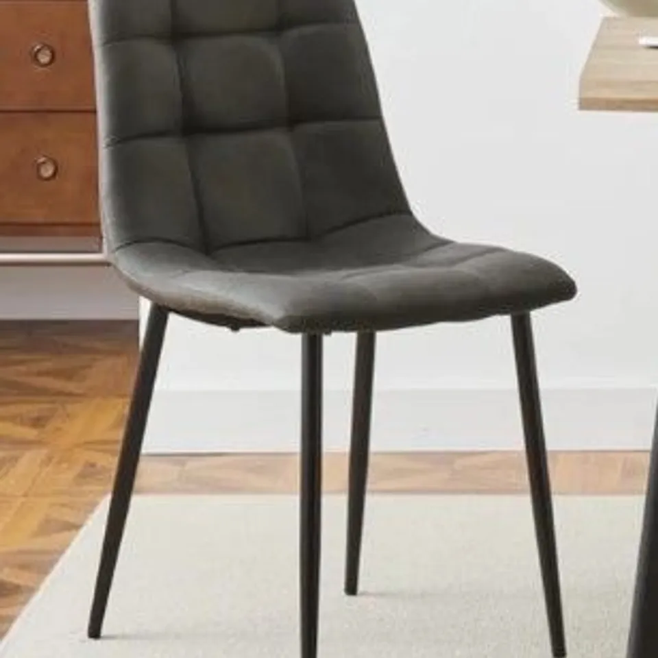 BOXED PAIR OF TWO CHRISTIA GREY DINING CHAIRS