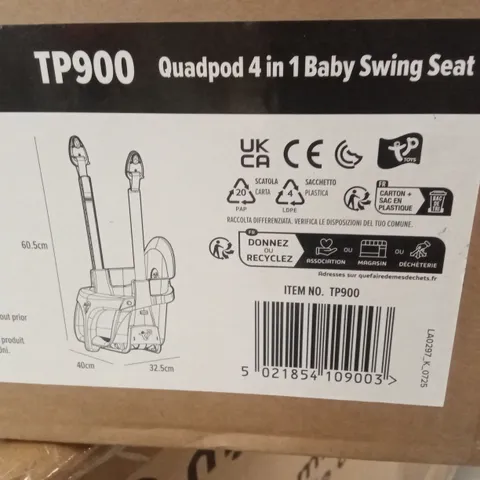 BOXED TP900 QUADPOD BABY SWING SEAT