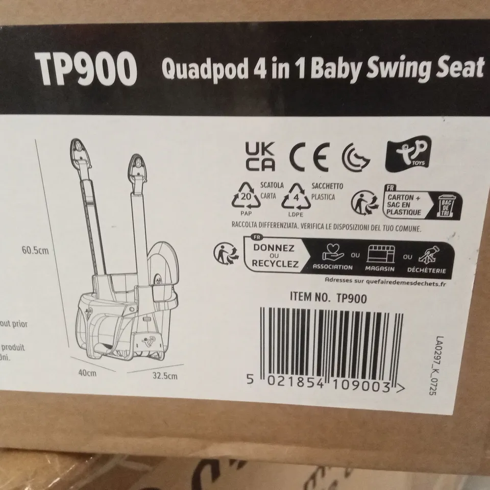 BOXED TP900 QUADPOD BABY SWING SEAT