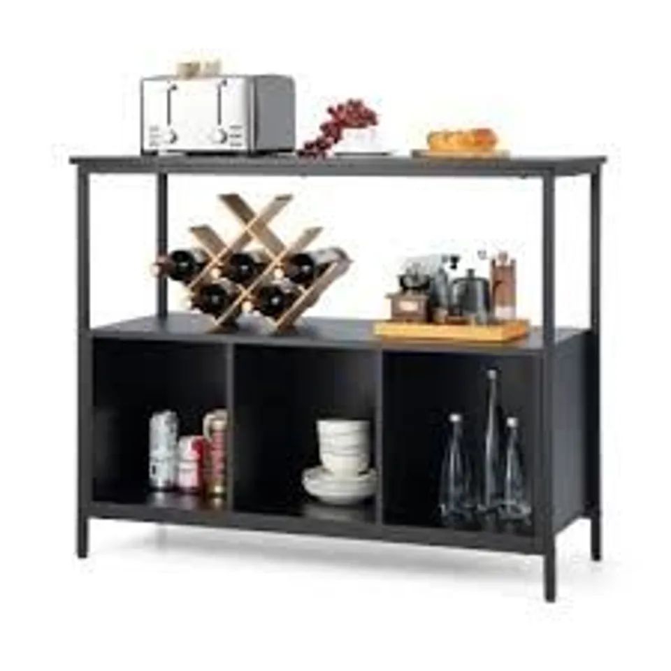 BOXED COSTWAY MODERN KITCHEN BUFFET SIDEBOARD WITH 3 COMPARTMENTS