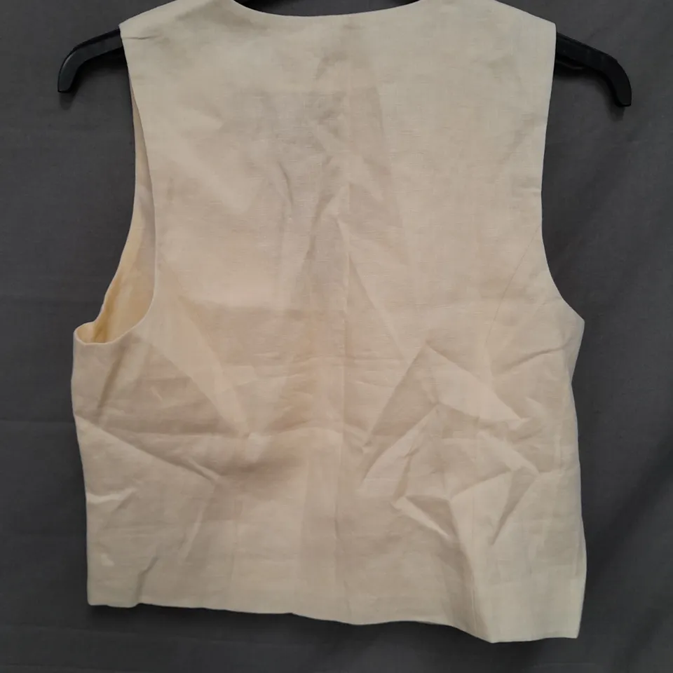 MINT VELVET LADIES TIE FRONT VEST TOP YELLOW SIZE S