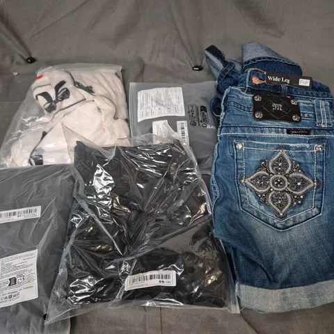 APPROXIMATELY 35 ASSORTED CLOTHING ITEMS IN VARIOUS SIZES, STYLES & COLOURS TO INCLUDE BRANDS SUCH AS MISS ME, F&F, SHEIN, ETC - COLLECTION ONLY