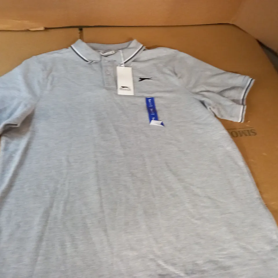 SLAZENGER GREY POLO SHIRT - UK L