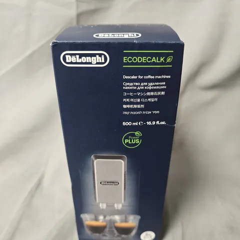 BOXED AND SEALED DELONGHI ECODECALK DESCALER FOR COFFEE MACHINES, 500 ML