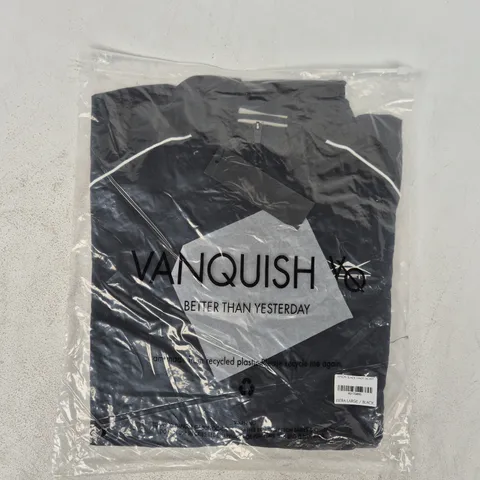 BAGGED VANQUISH NYLON BLACK TRACK JACKET SIZE XL