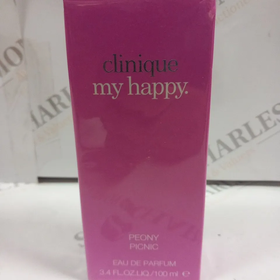 BOXED AND SEALED CLINIQUE MY HAPPY PEONY PICNIC EAU DE PARFUM 100ML
