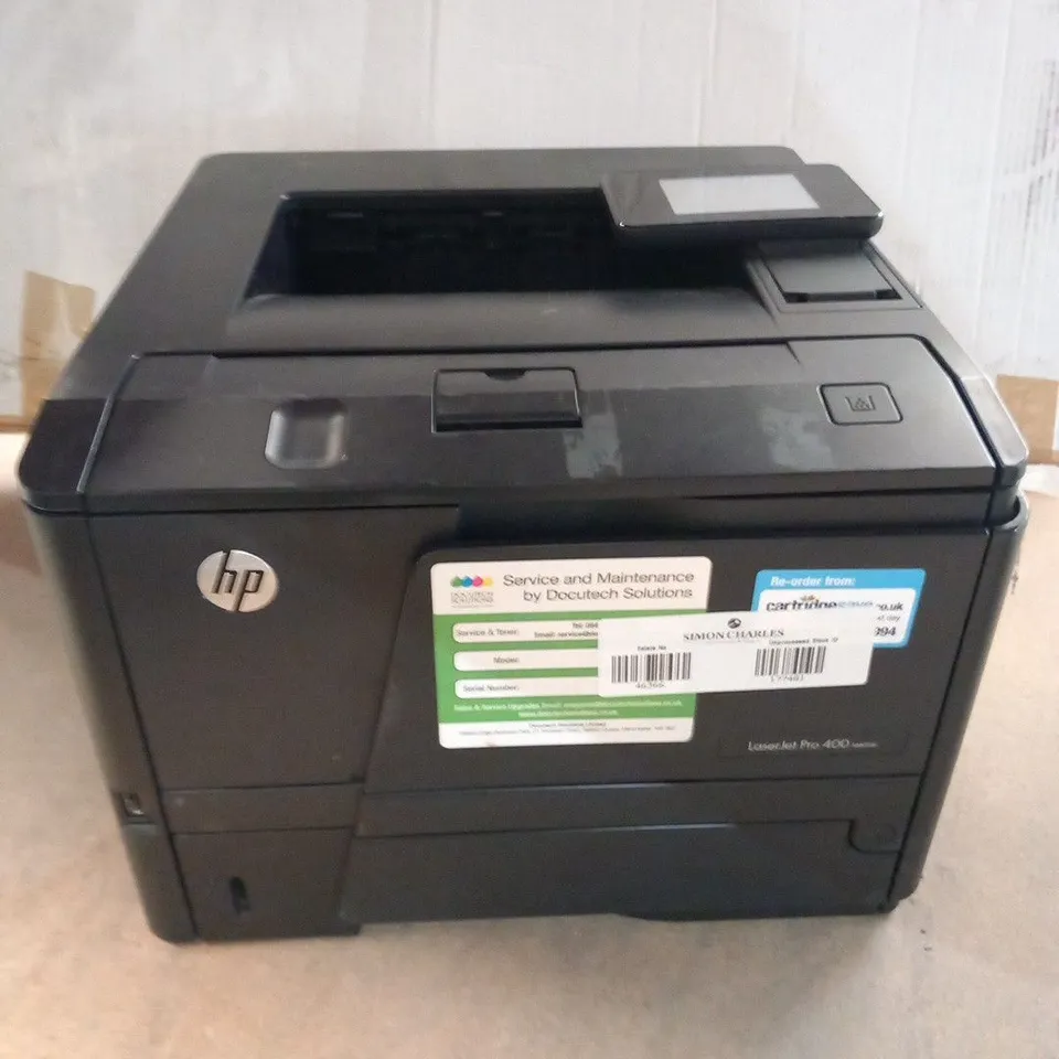 HP LASERJET PRO 400 M401DN A4 MONO DUPLEX LASER PRINTER - ETHERNET & USB - CF278A