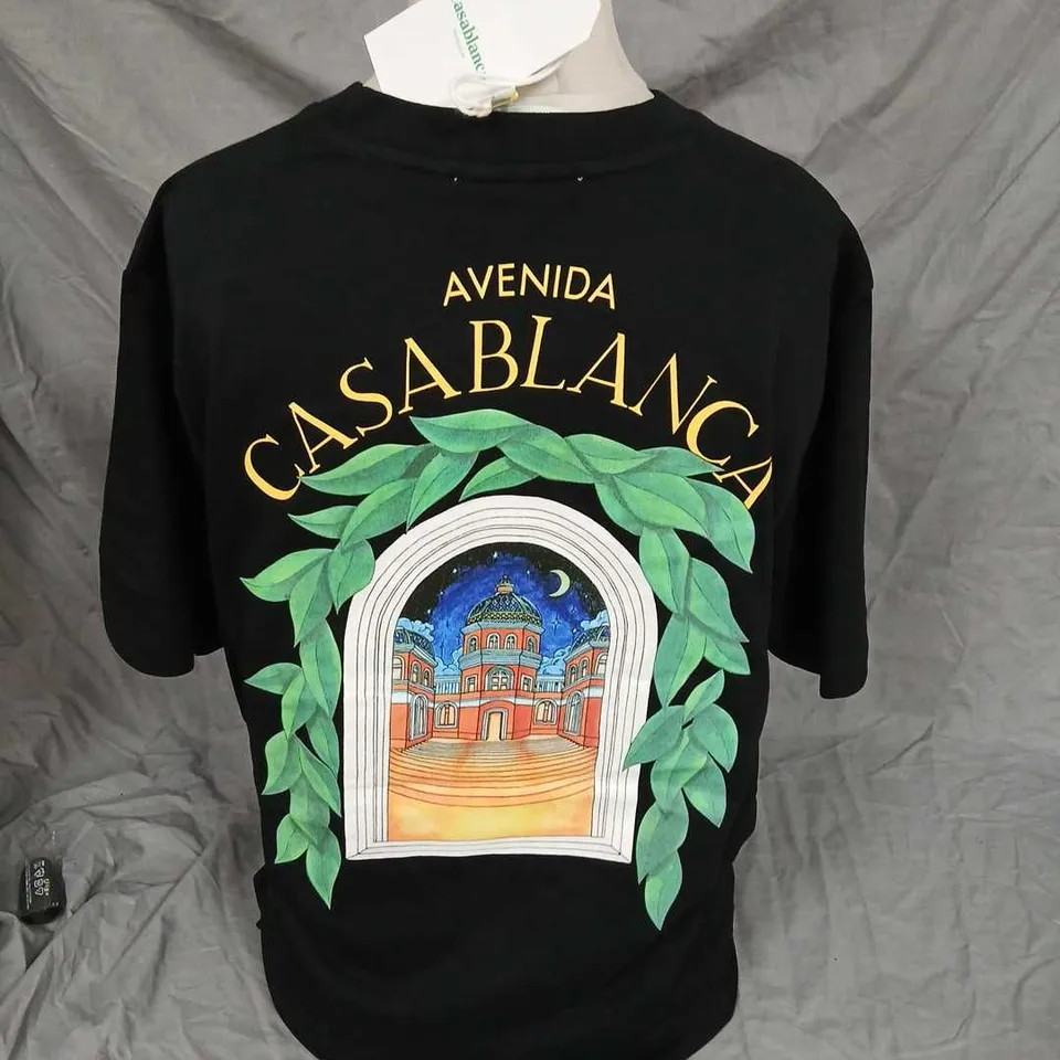 CASABLANCA AVENIDA CASABLANCA GRAPHIC T-SHIRT, BLACK – UK M