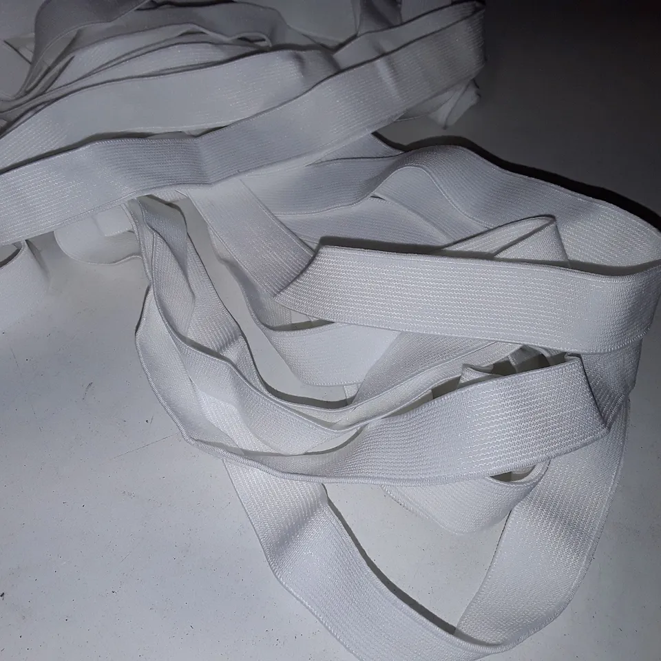 LARGE QUANTITY OF WHITE ELASTIC 