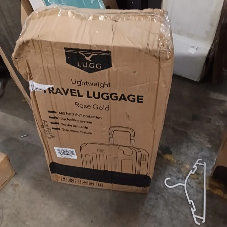 BOXED KEPLIN LUGG LIGHTWEIGHT TRAVEL LUGGAGE ROSE GOLD COLOUR 