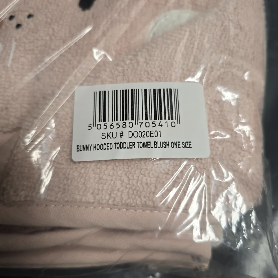 BABY MORI BUNNY HOODED TODDLER TOWEL – BLUSH PINK, ONE SIZE