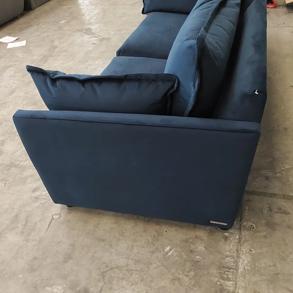 DESIGNER THE LOUNGE CO. MADE COLETTE SOFT 4 SEATER SPLIT-FOAM MIDNIGHT INDIGO SOFA