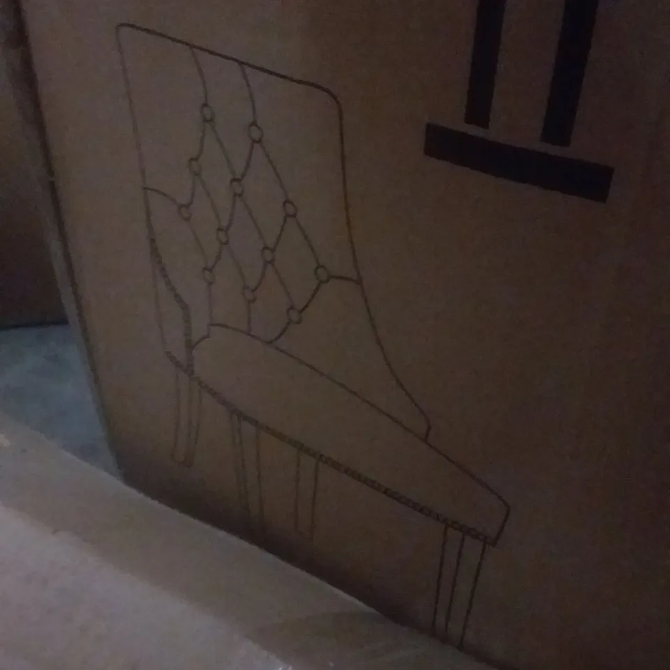 BOXED DARK GREEN VELVET DINING CHAIR