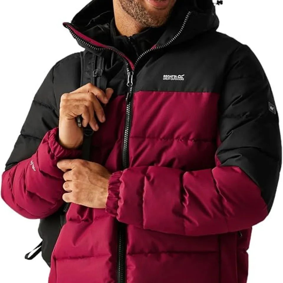 BRAND NEW REGATTA MENS ALDTHORN JACKET DARK MAROON/BLACK XL