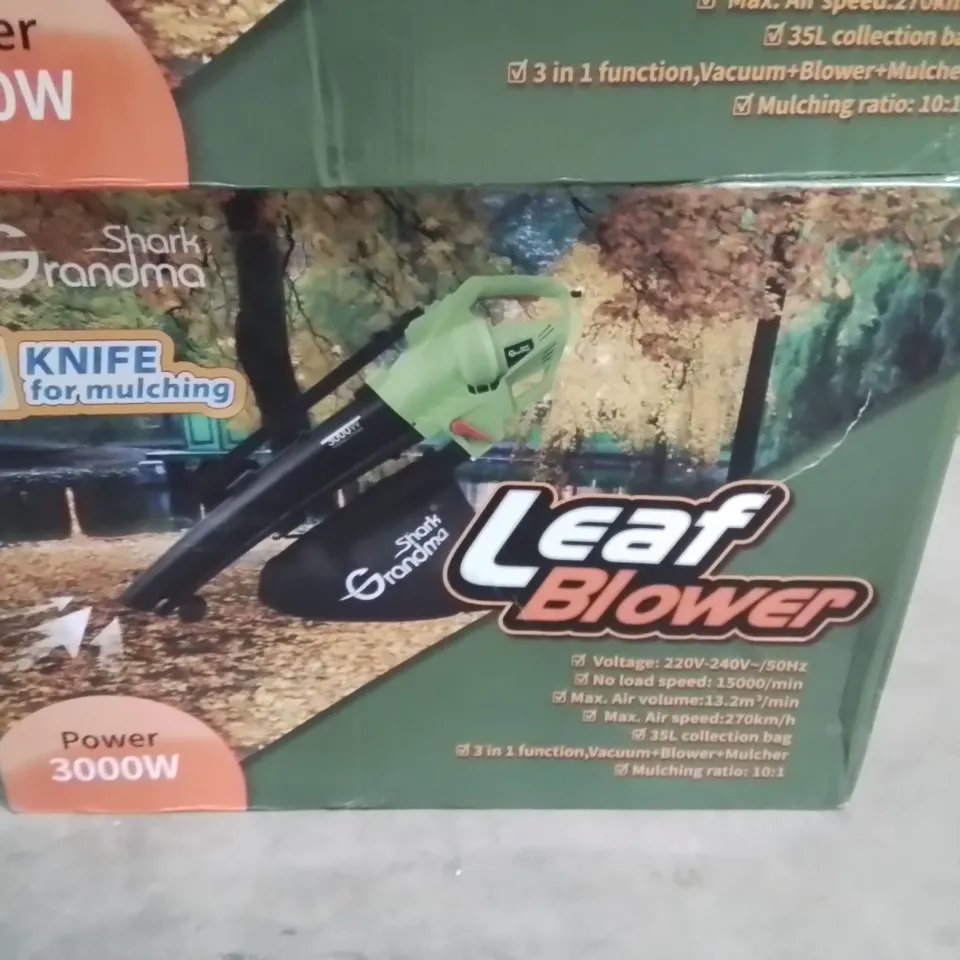 BOXED GRANDMA SHARK LEAF BLOWER