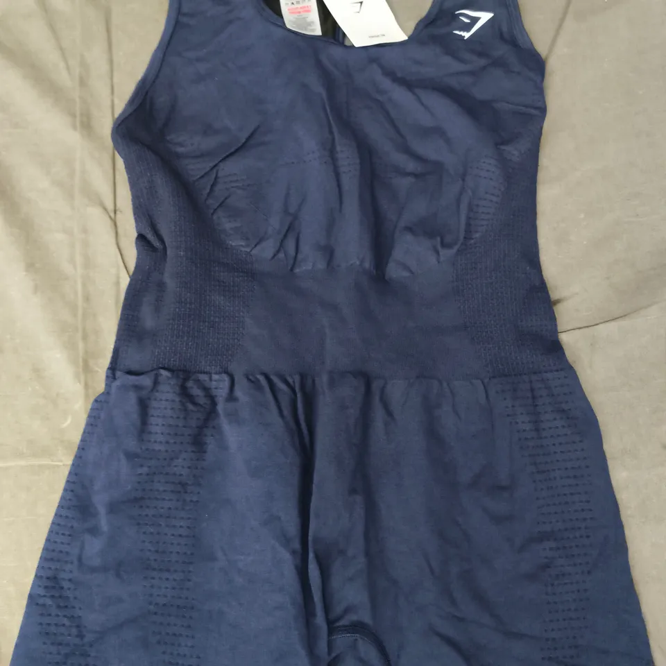 GYM SHARK VITAL SEAMLESS SHORT BODYSUIT IN BLUE SIZE XXL