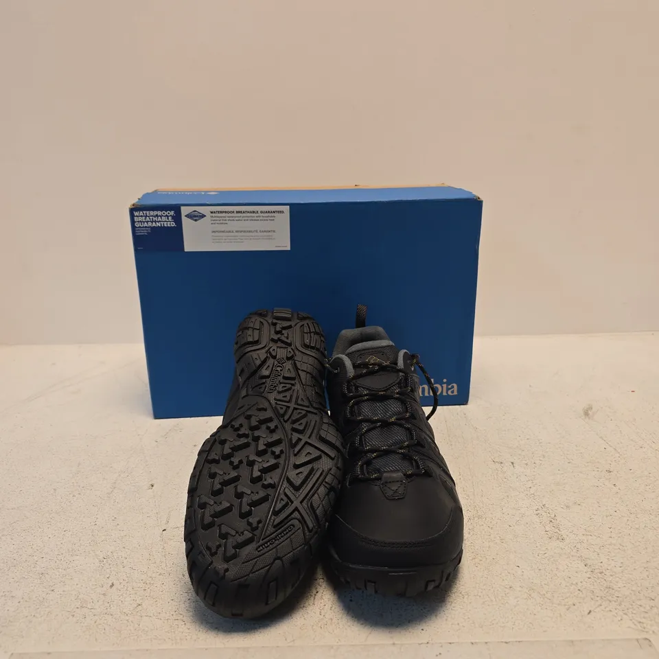 COLUMBIA MEN’S WOODBURN WATERPROOF HIKING SHOES – BLACK, UK 9.5